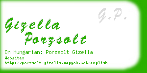 gizella porzsolt business card